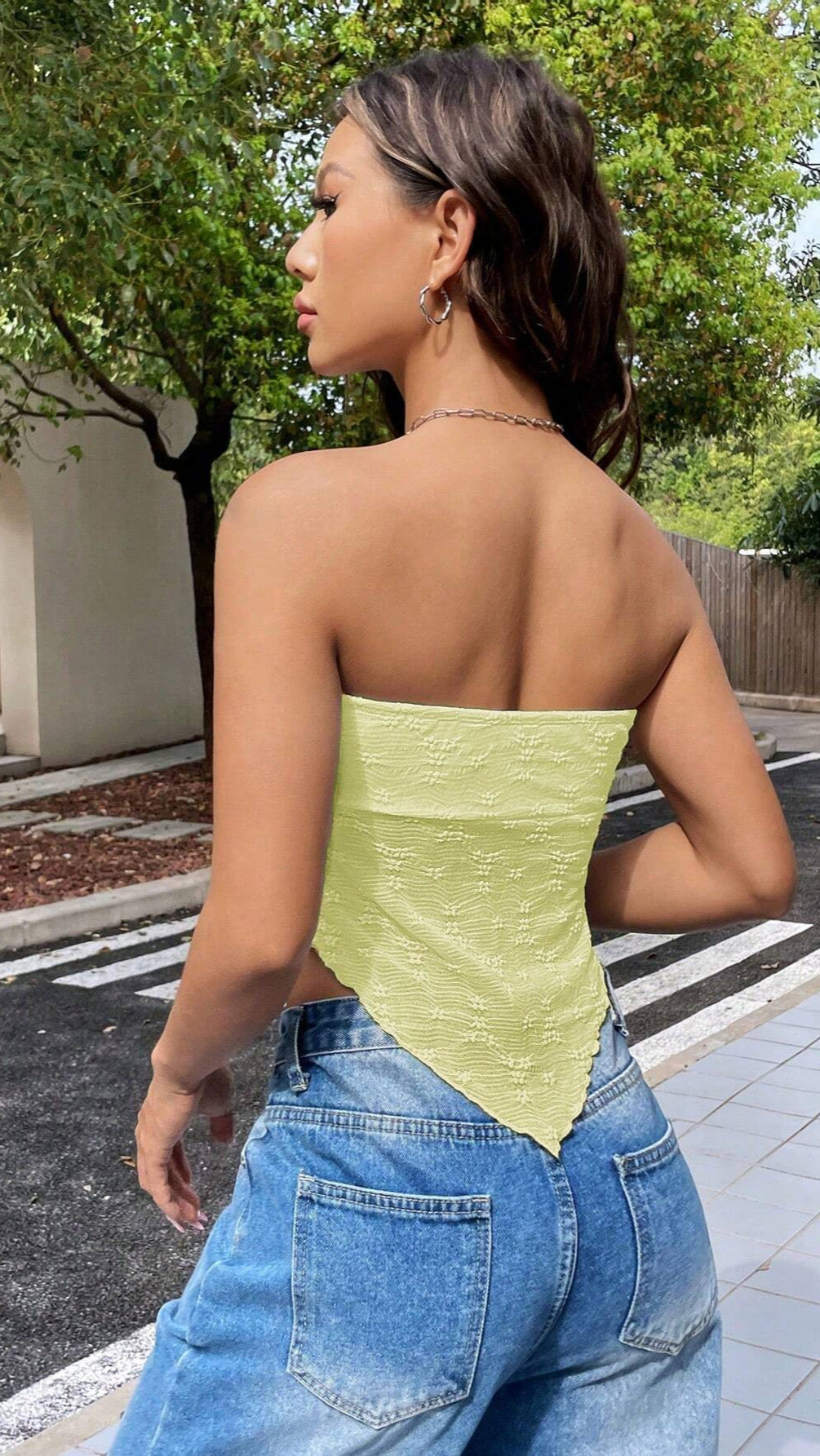 Strapless Bow Tie Bandeau Top for Women – Chic Summer Crop Top