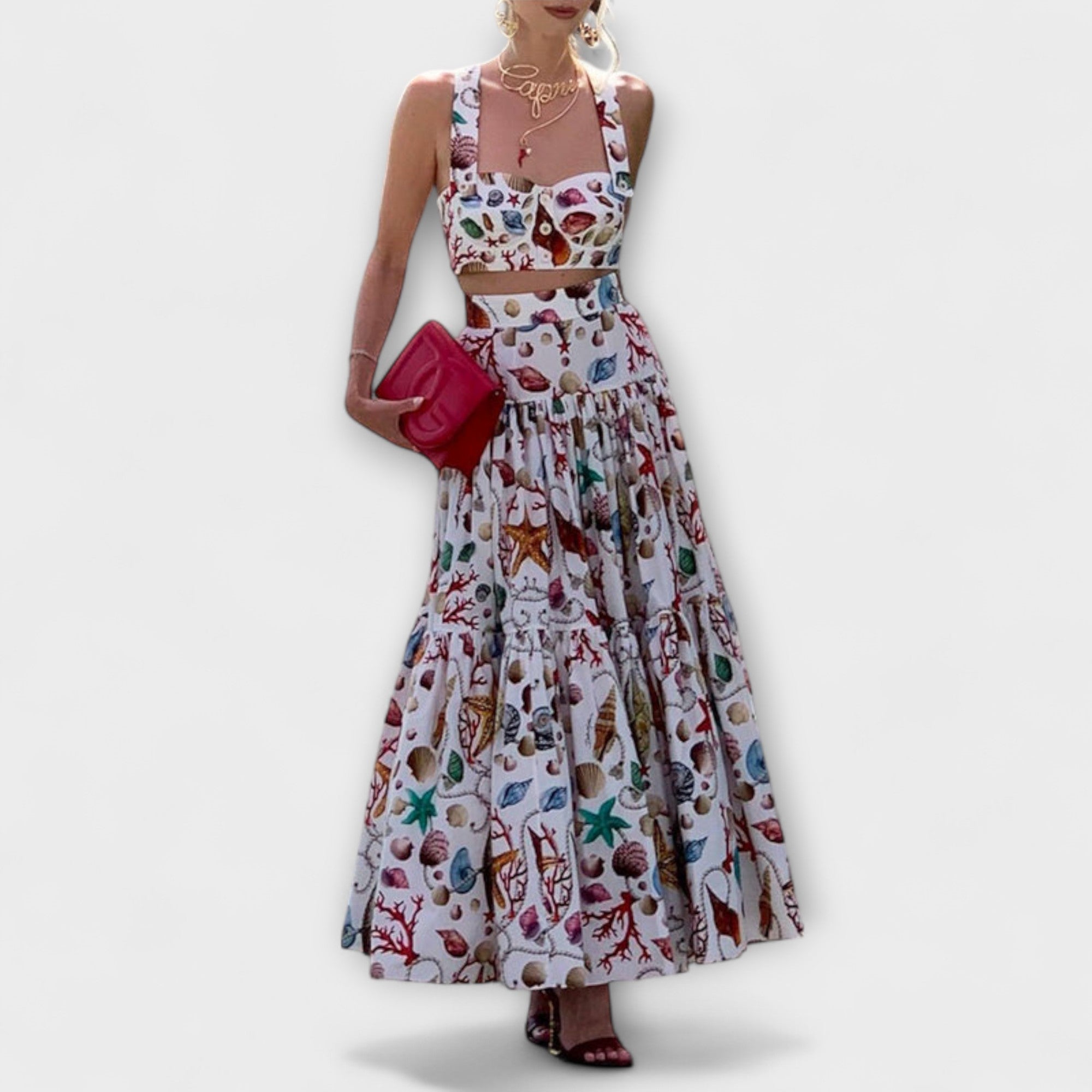 Heather - Stylový dvoudílný set s sukní