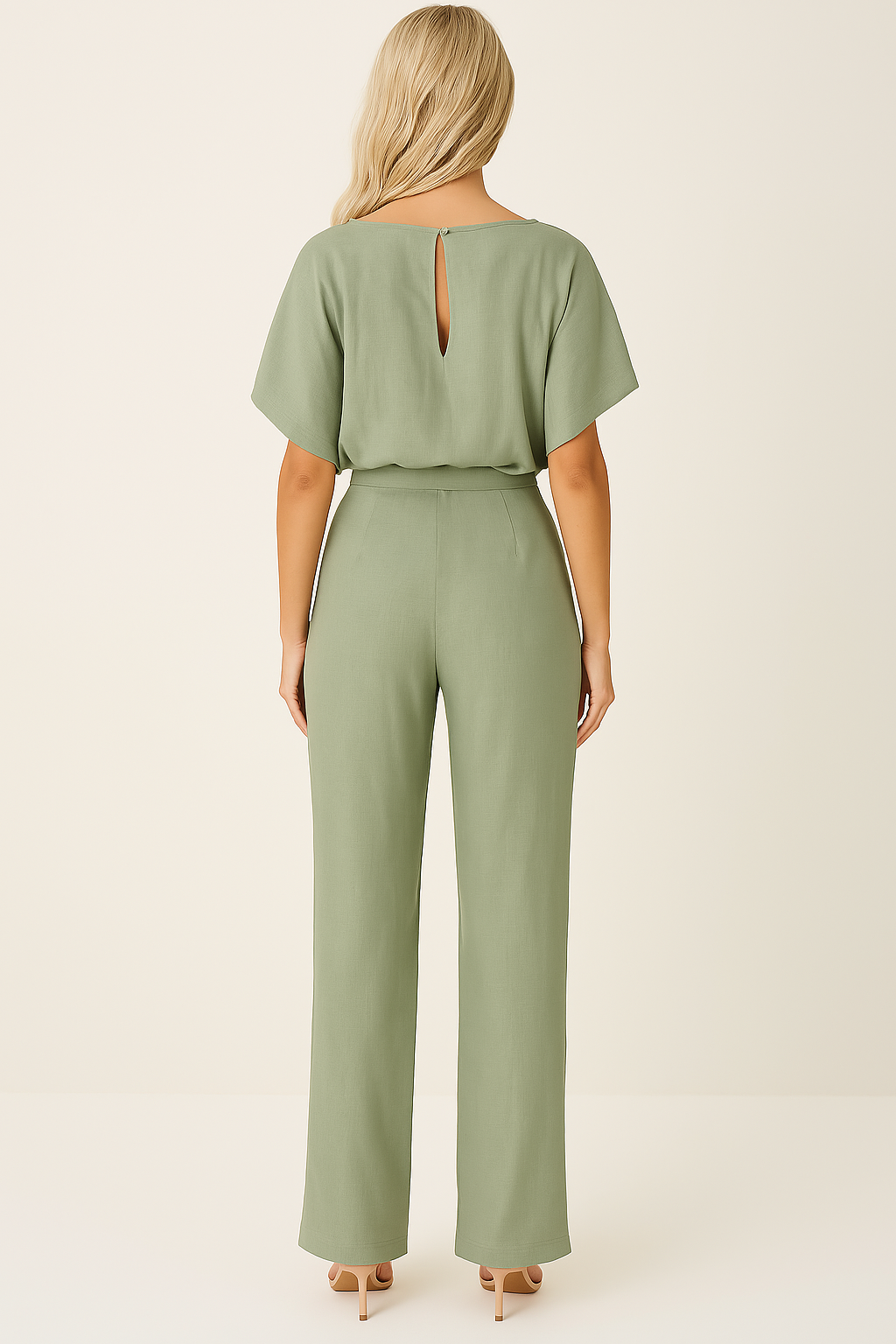 Belted Wide-Leg Jumpsuit – Elegant Casual to Formal Outfit