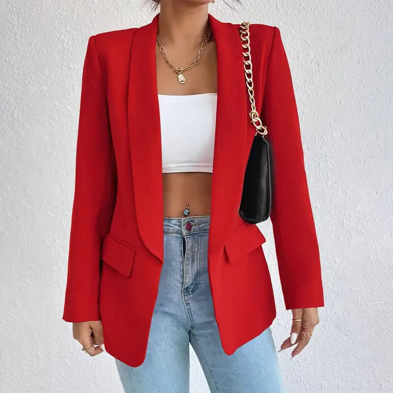 Tailored Open-Front Blazer – Chic Casual to Formal Outerwear