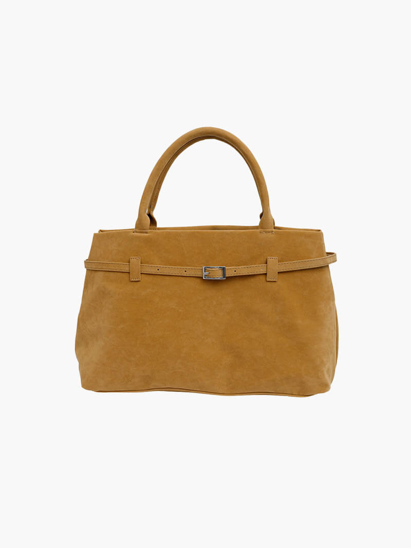 Suede Top Handle Bag – Timeless Structured Tote