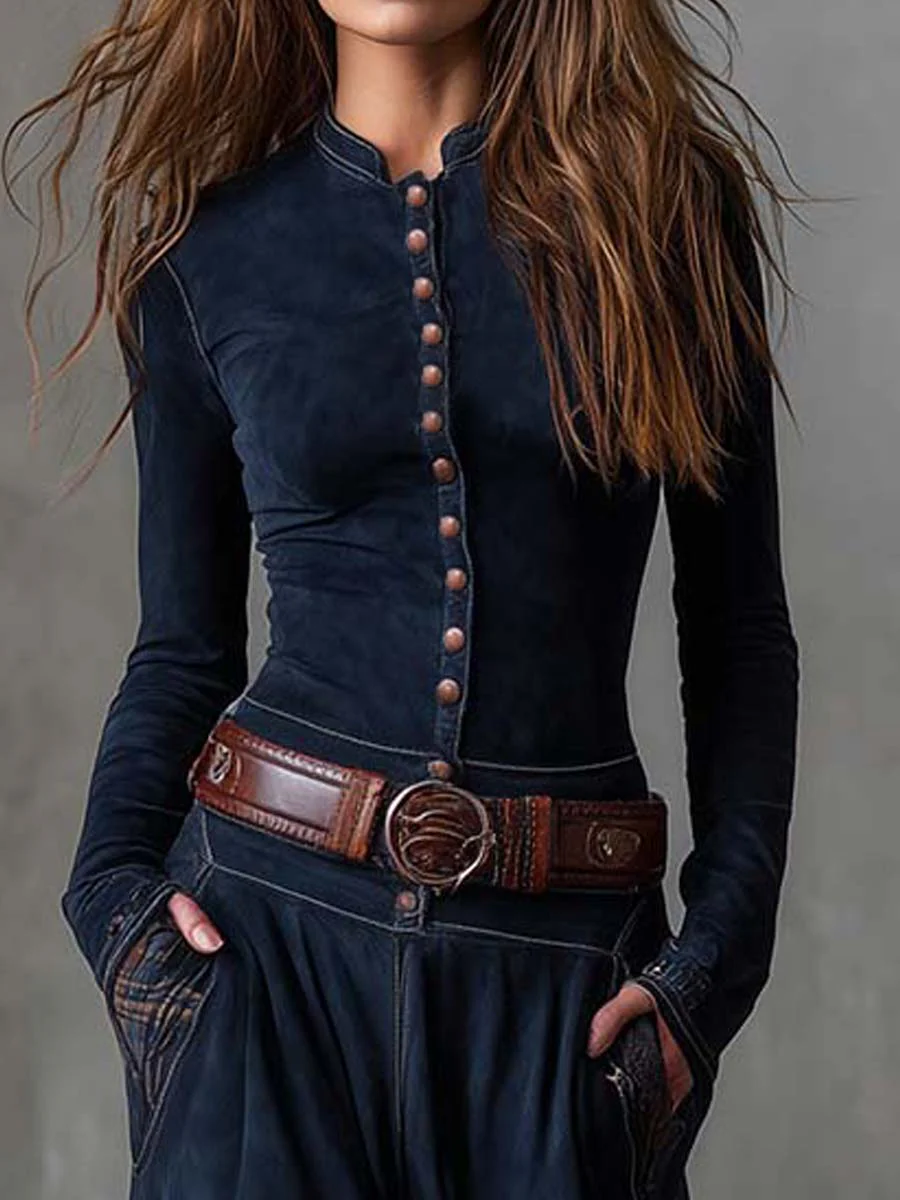 Azucena | Maxi šaty ze semiše s páskem