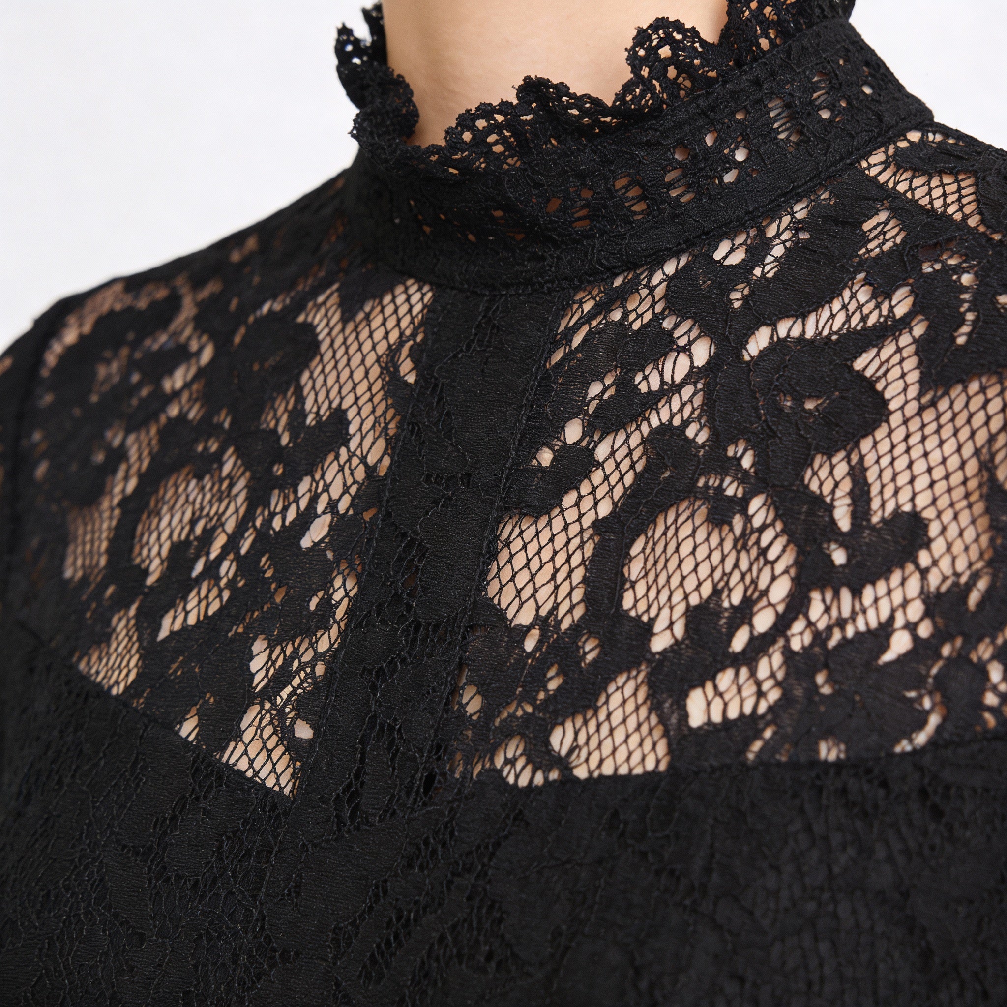 Veronika | Černé krajkové maxi šaty