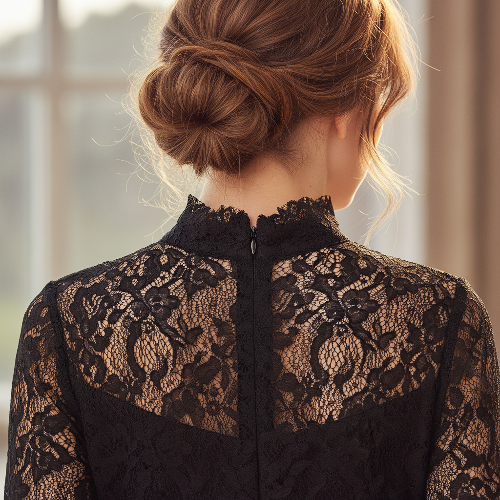 Veronika | Černé krajkové maxi šaty