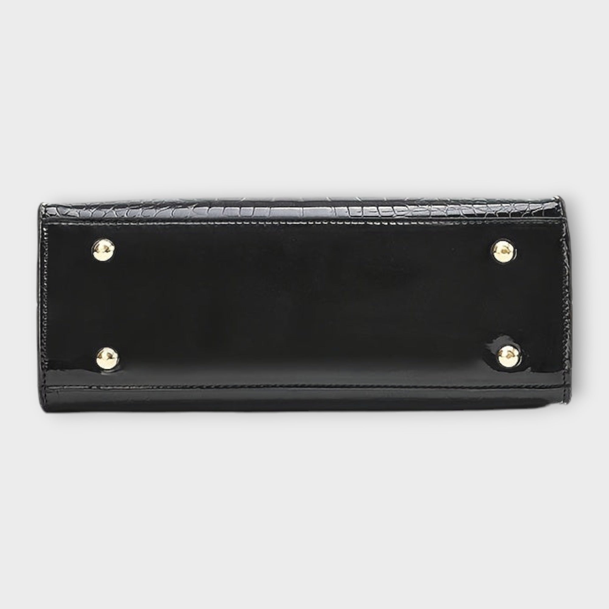 Cécile. - Lesklá kabelka s krokodýlím vzorem