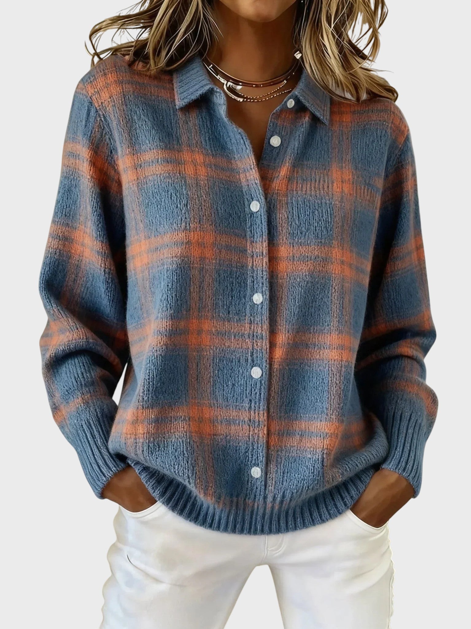 Natálie | Retro Svetr s Kontrastními Kostkami