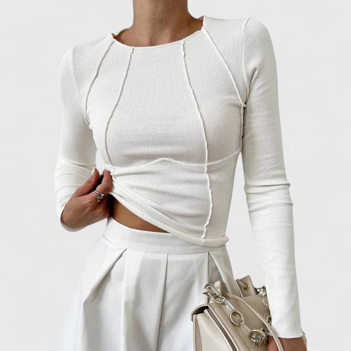 Lara - Pohodlný top s dlouhými rukávy