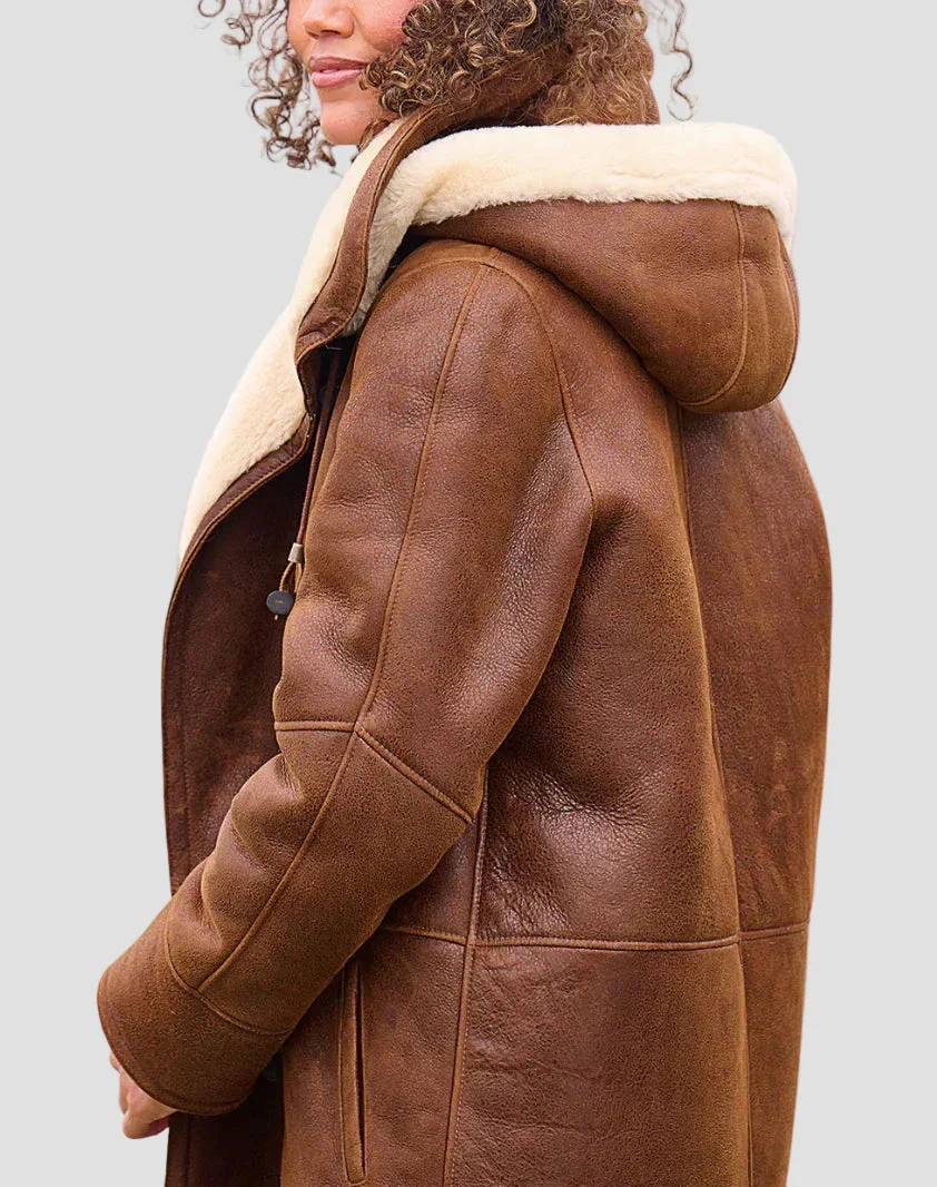 Anceline - Prošívaný Kabát S Kapucí