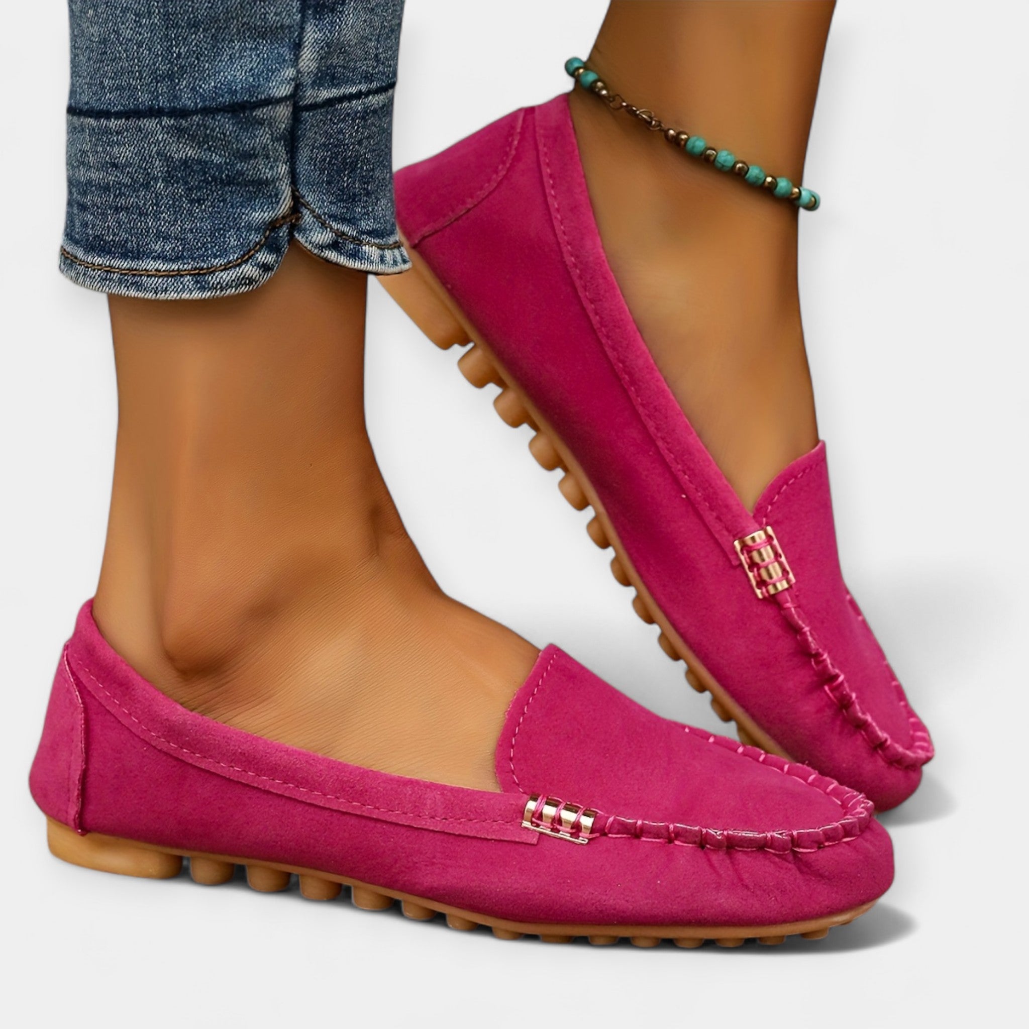 Veronika Sofistikovaná Mokasíny Se Kovovými Detaily