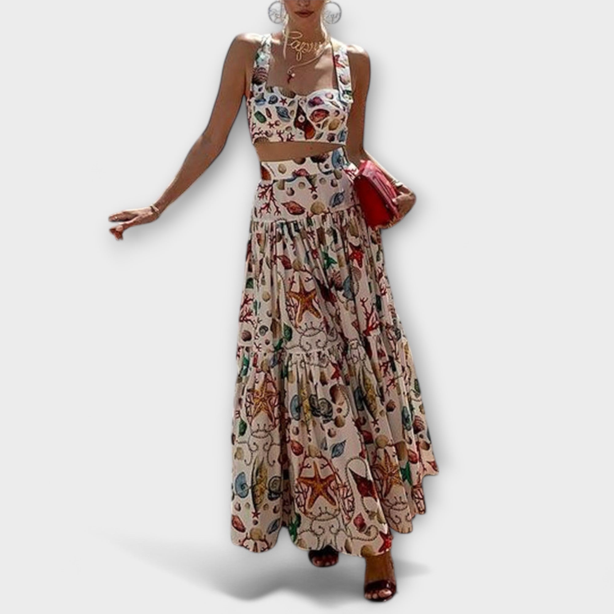 Heather - Stylový dvoudílný set s sukní