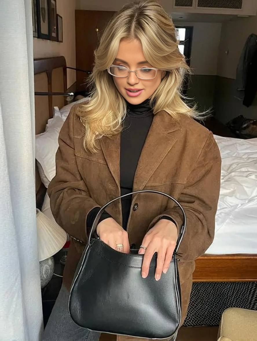 Oversized Suede Blazer Jacket for Women – Chic Casual Outerwear