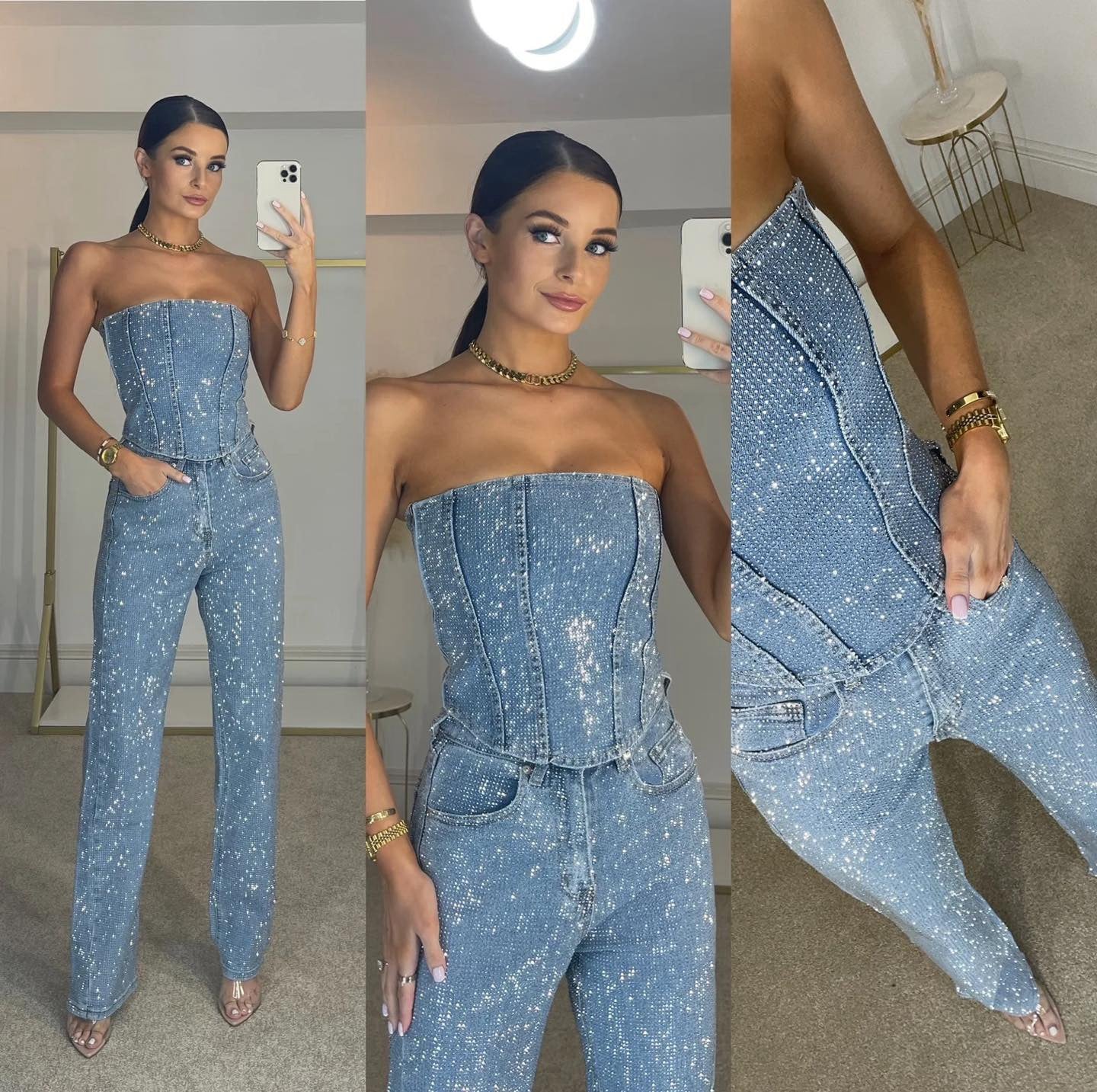 Strapless Sequin Jumpsuit – Glamorous Evening Partywear