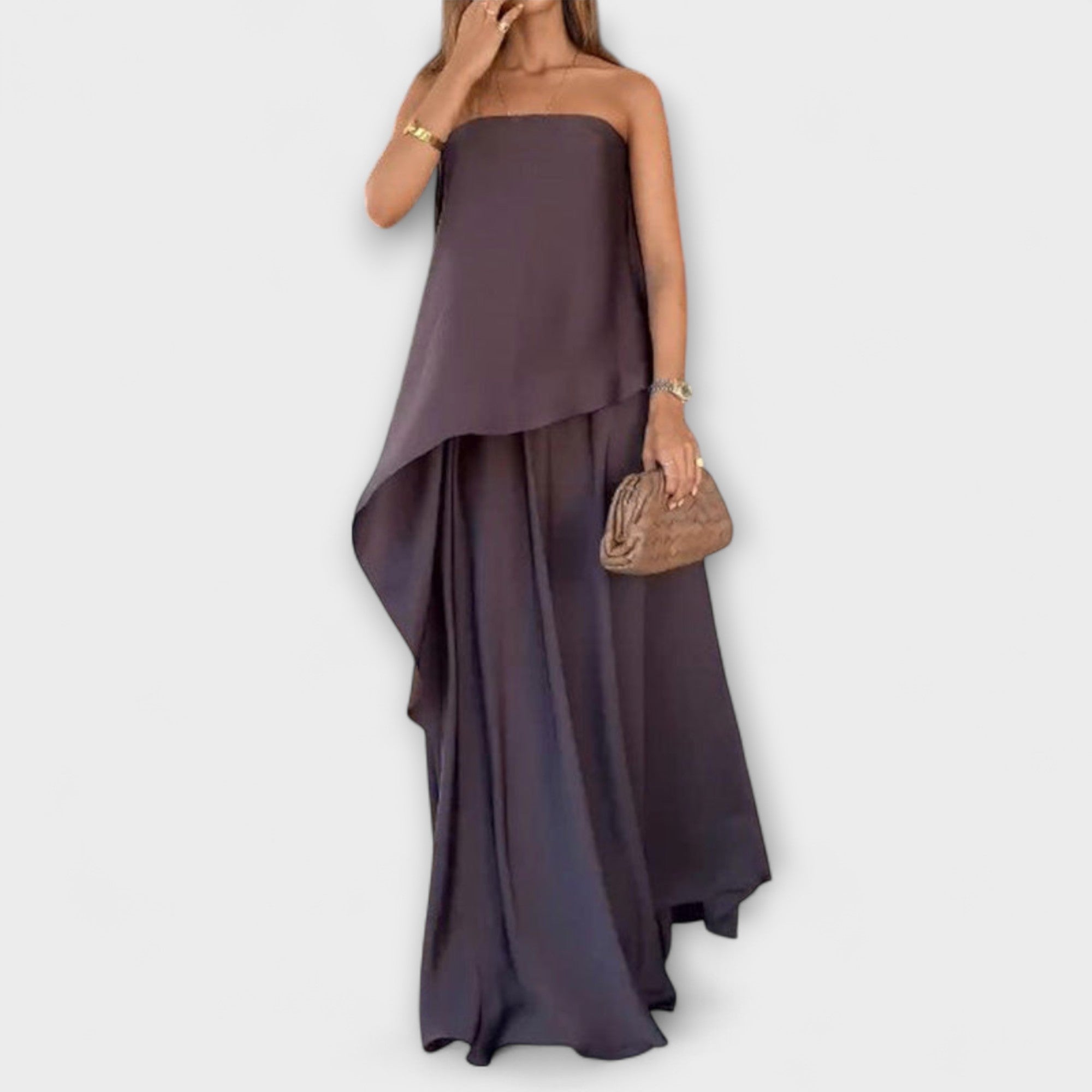 Ruby - Elegantní bezramínkový top a sukně