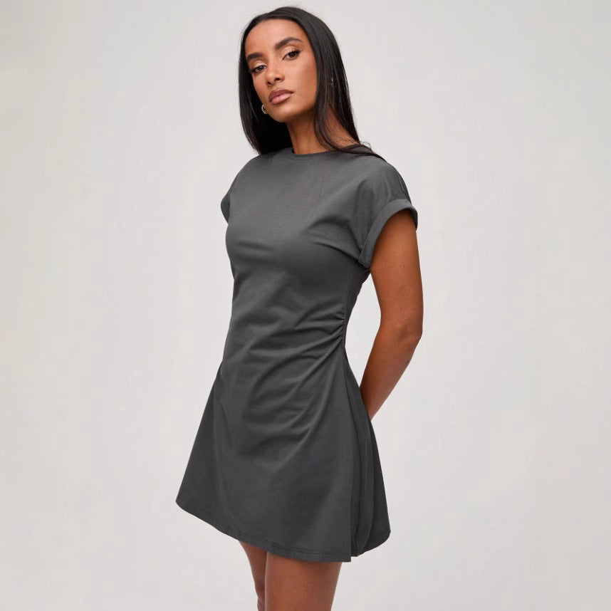 Short-Sleeve Casual Mini Dress – Women’s Everyday Outfit