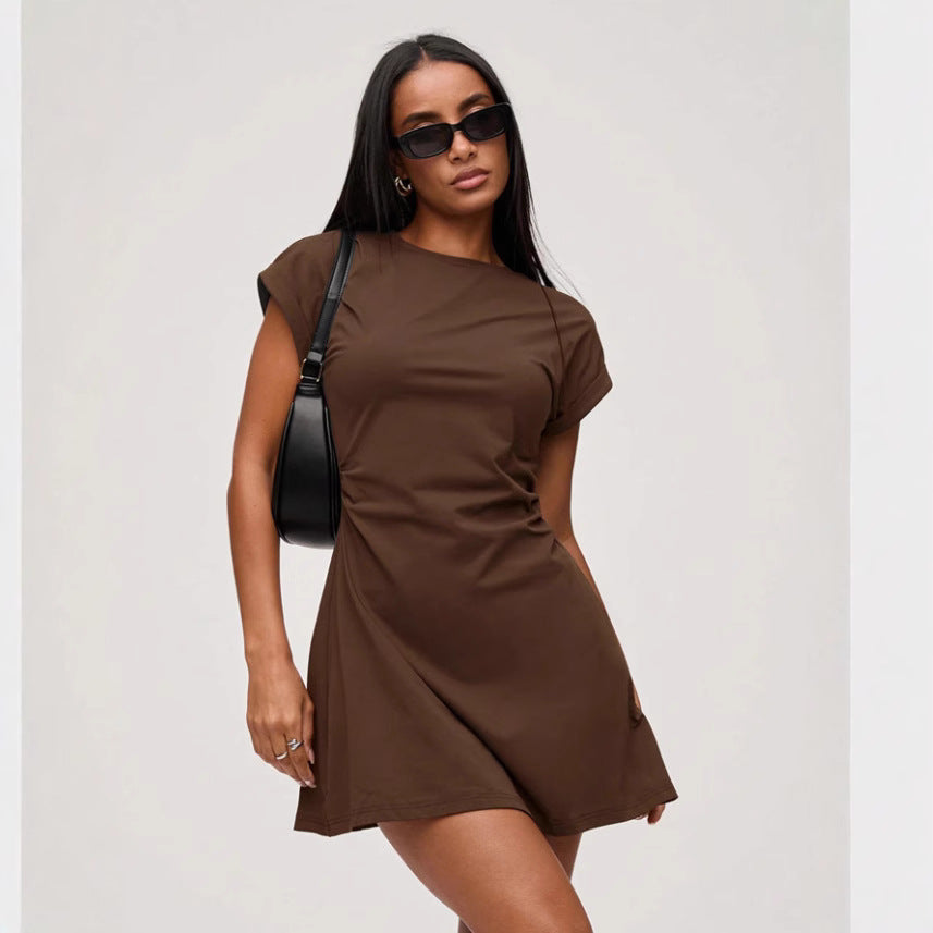 Short-Sleeve Casual Mini Dress – Women’s Everyday Outfit