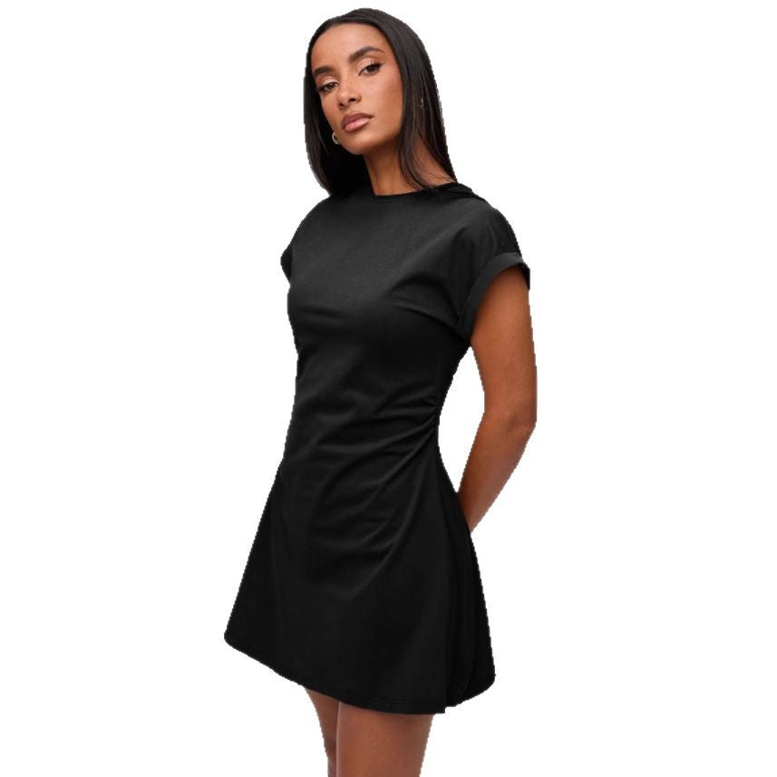 Short-Sleeve Casual Mini Dress – Women’s Everyday Outfit