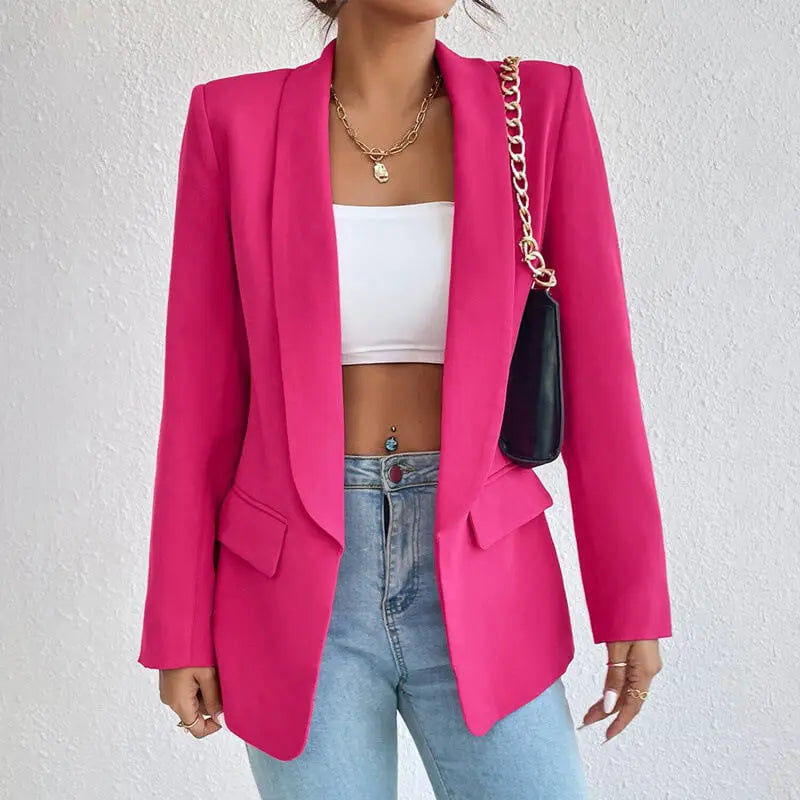 Tailored Open-Front Blazer – Chic Casual to Formal Outerwear
