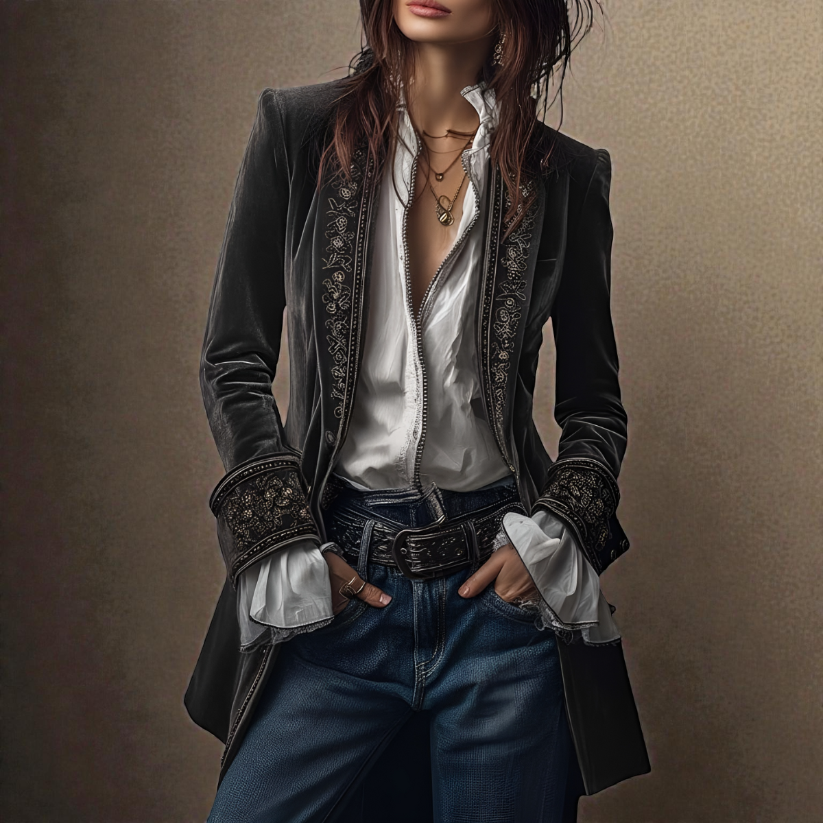 Nuria™ | Elegantní sametová bunda