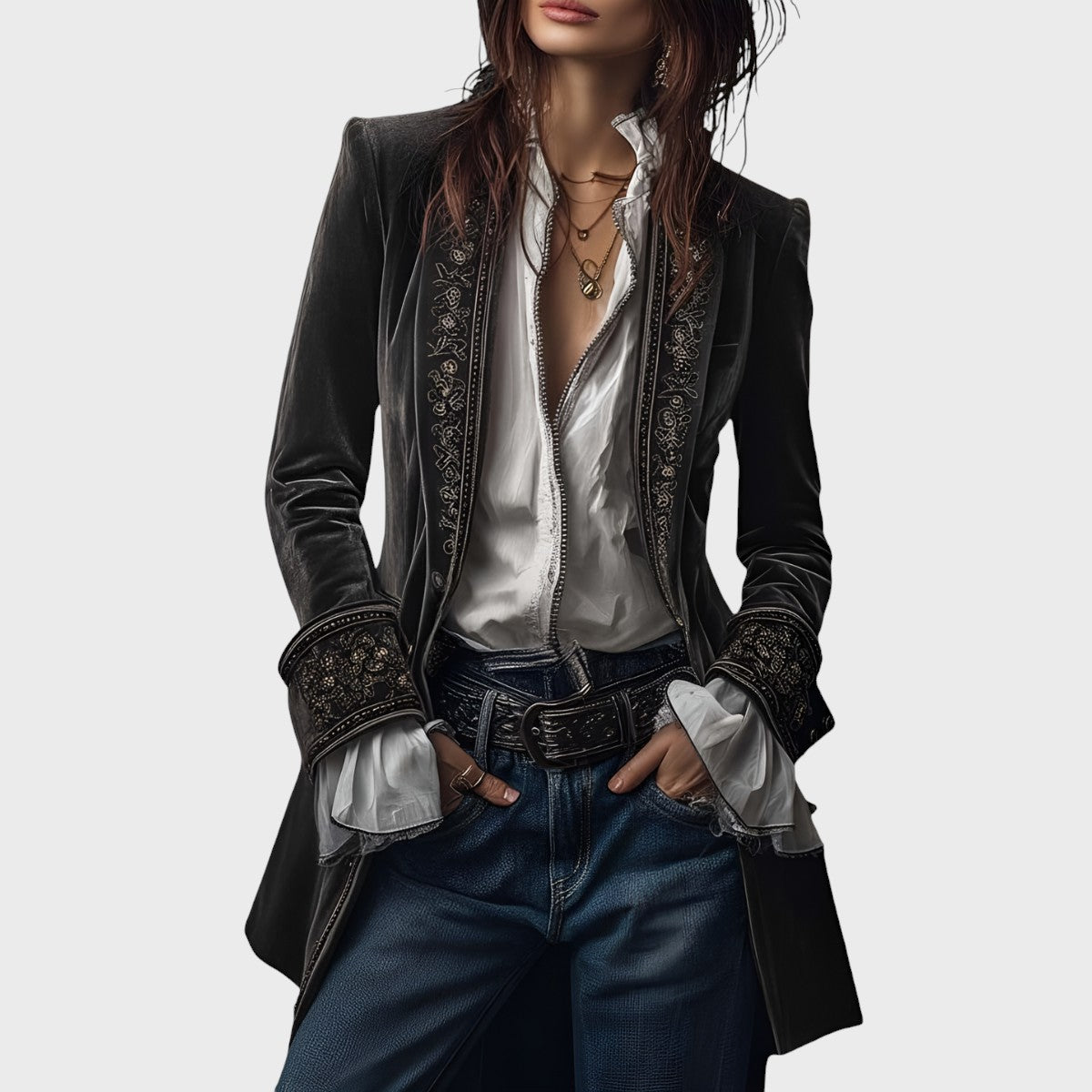 Nuria - Elegantní sametová bunda