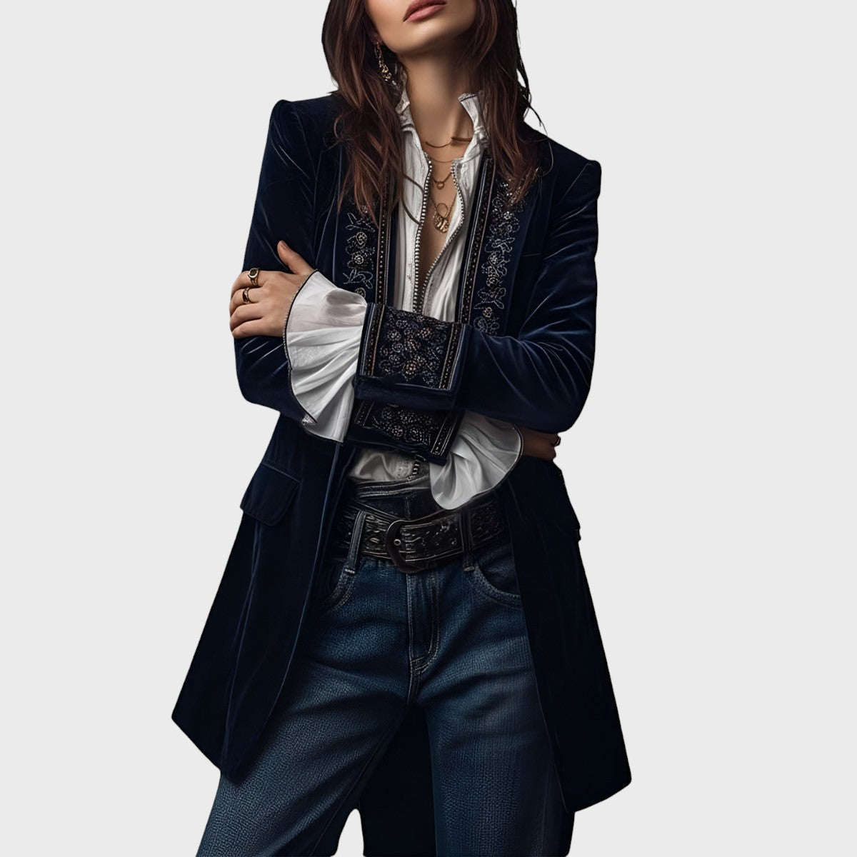 Nuria - Elegantní sametová bunda