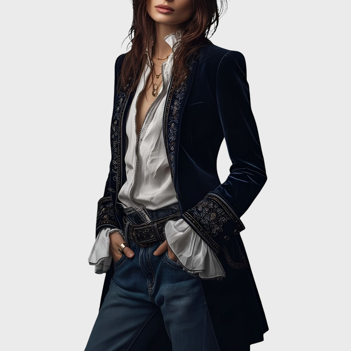 Nuria - Elegantní sametová bunda