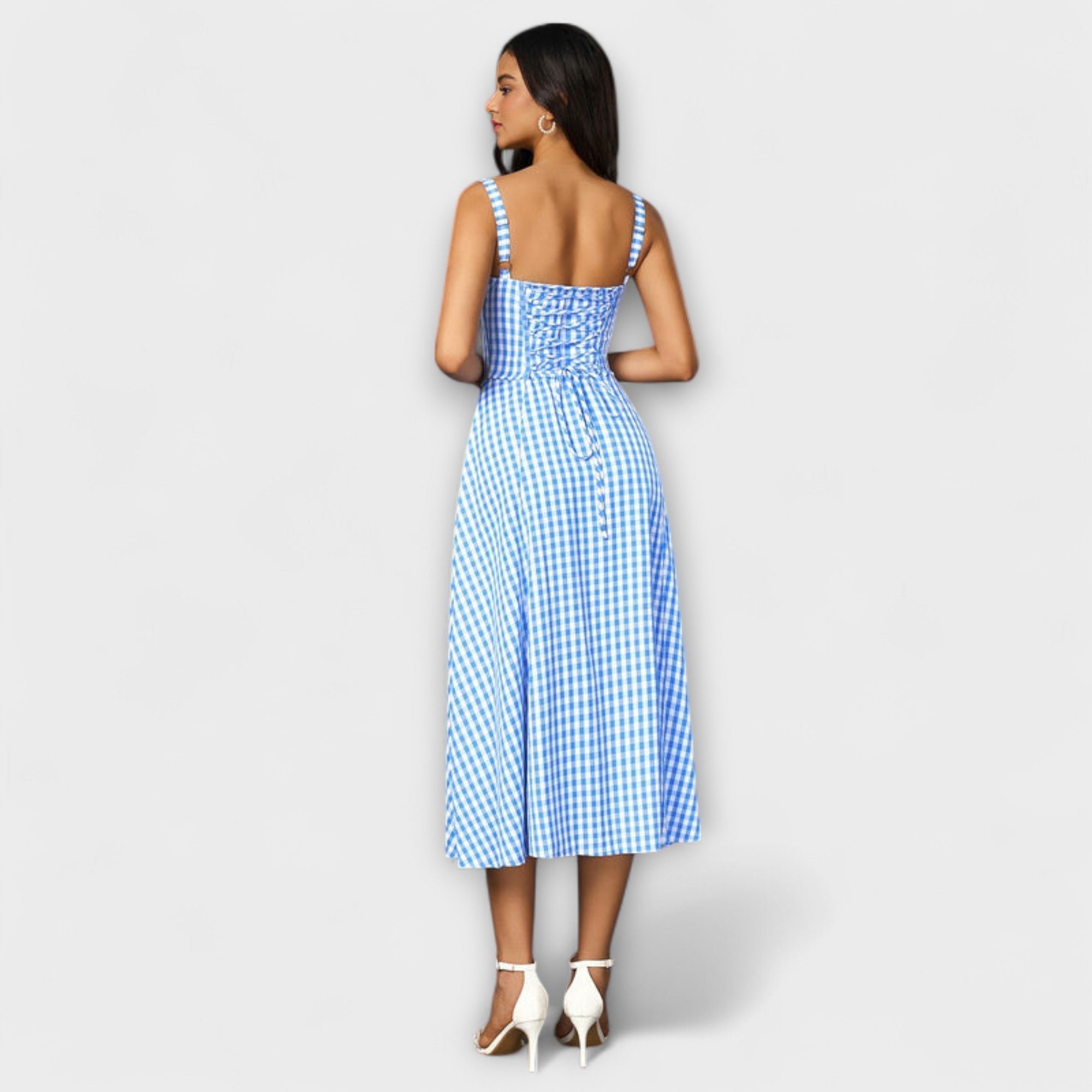 Naděje - Růžový top šaty s detailem rozparku