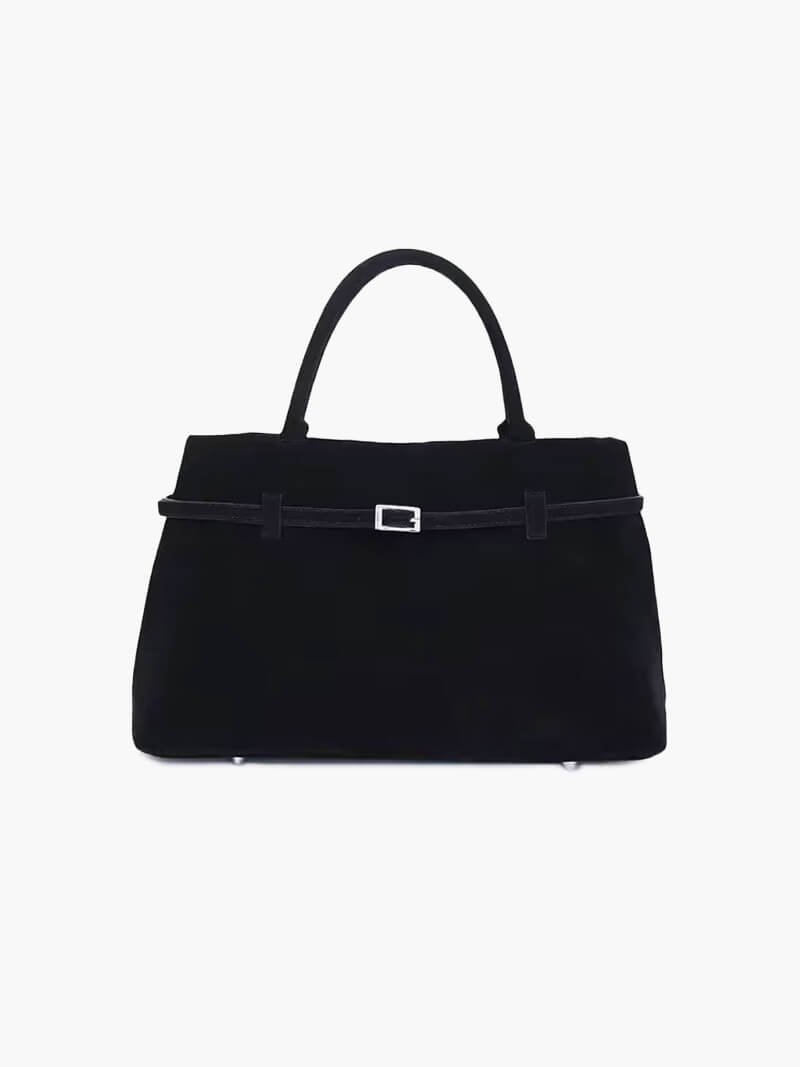 Suede Top Handle Bag – Timeless Structured Tote