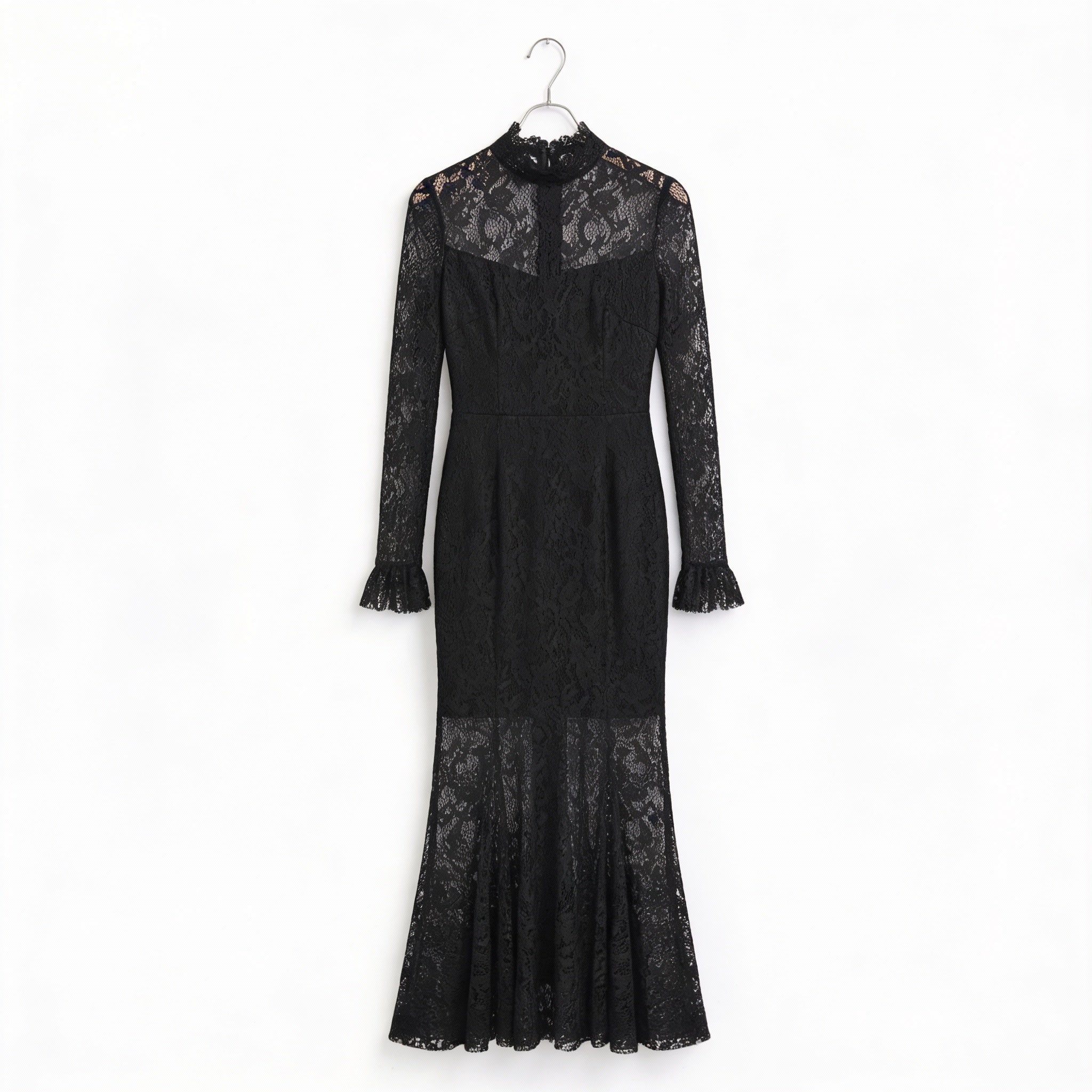 Veronika | Černé krajkové maxi šaty