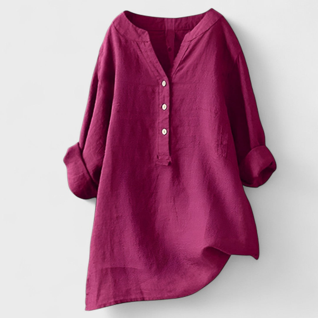 Freja - Pohodlná Košile s Knoflíky