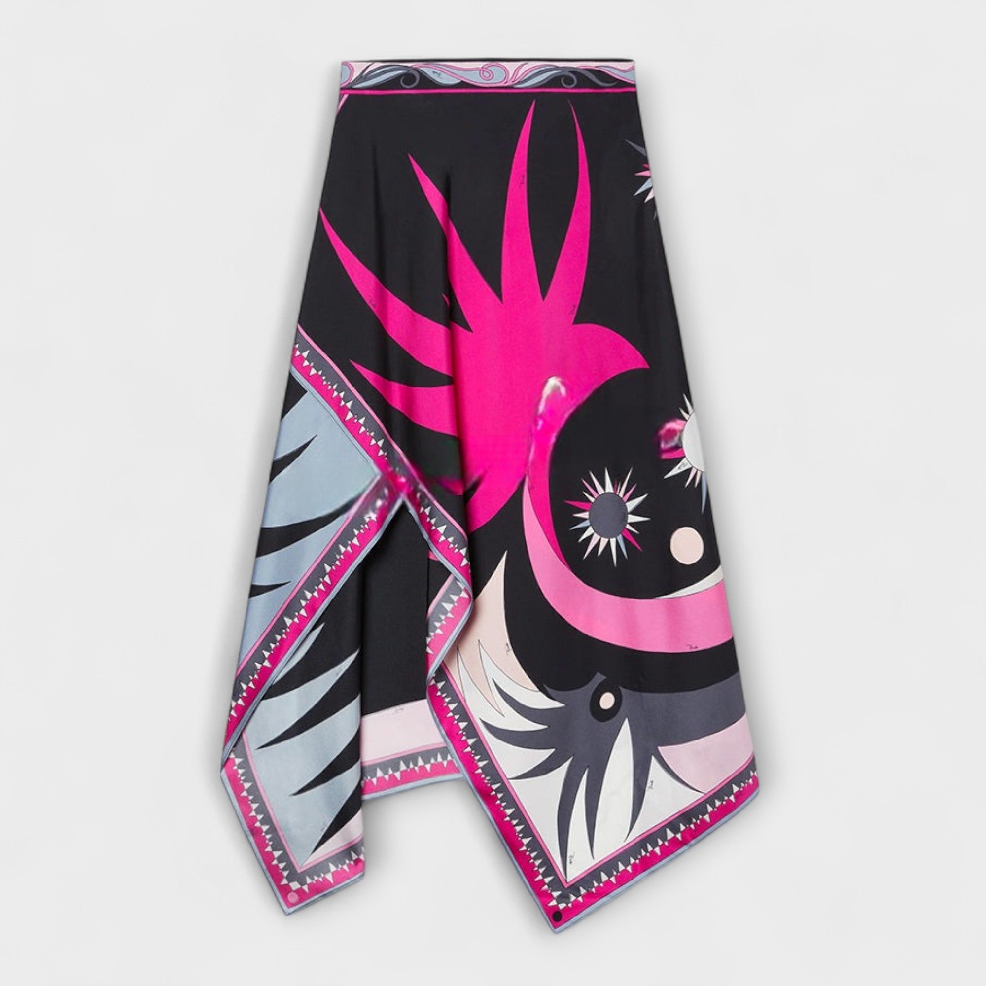 Everly - Sada halter topu a asymetrické midi sukně