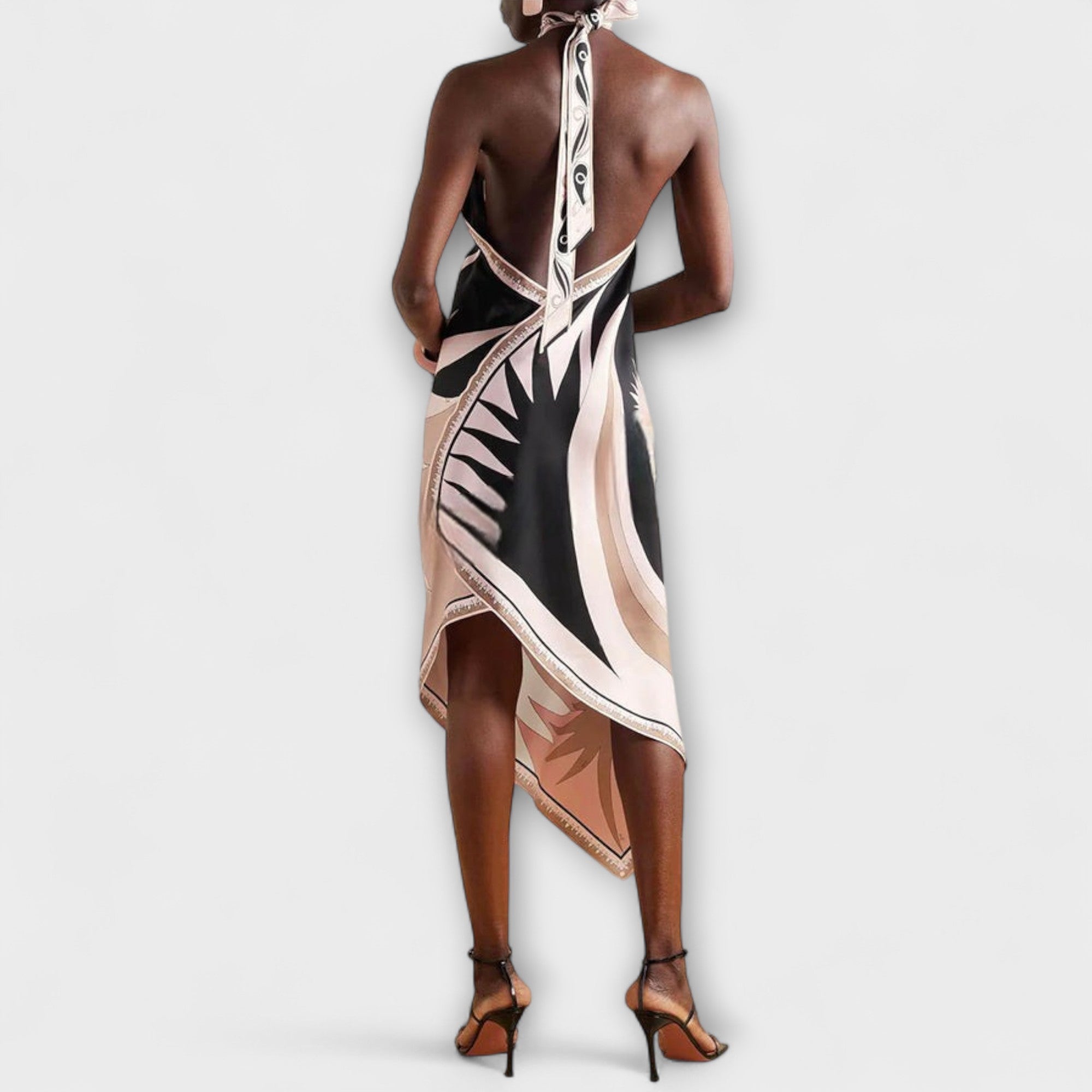 Ivy - Unikátní saténové šaty na ramínka