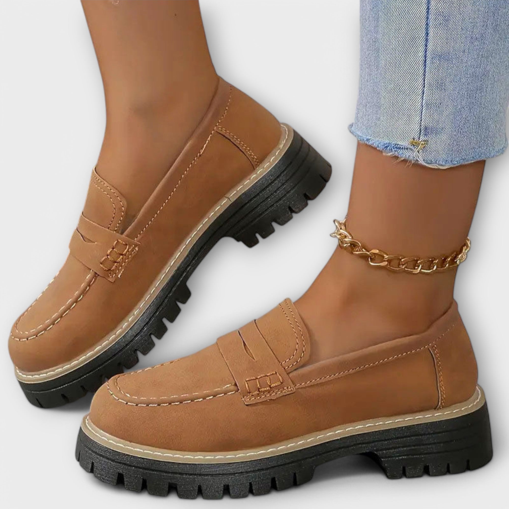 Kristýna Elegantní Mokasíny Klasické Městské Semišové