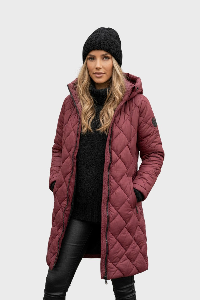 Clara | Elegantní prošívaný kabát s kapucí